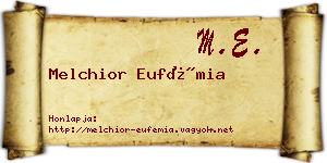 Melchior Eufémia névjegykártya